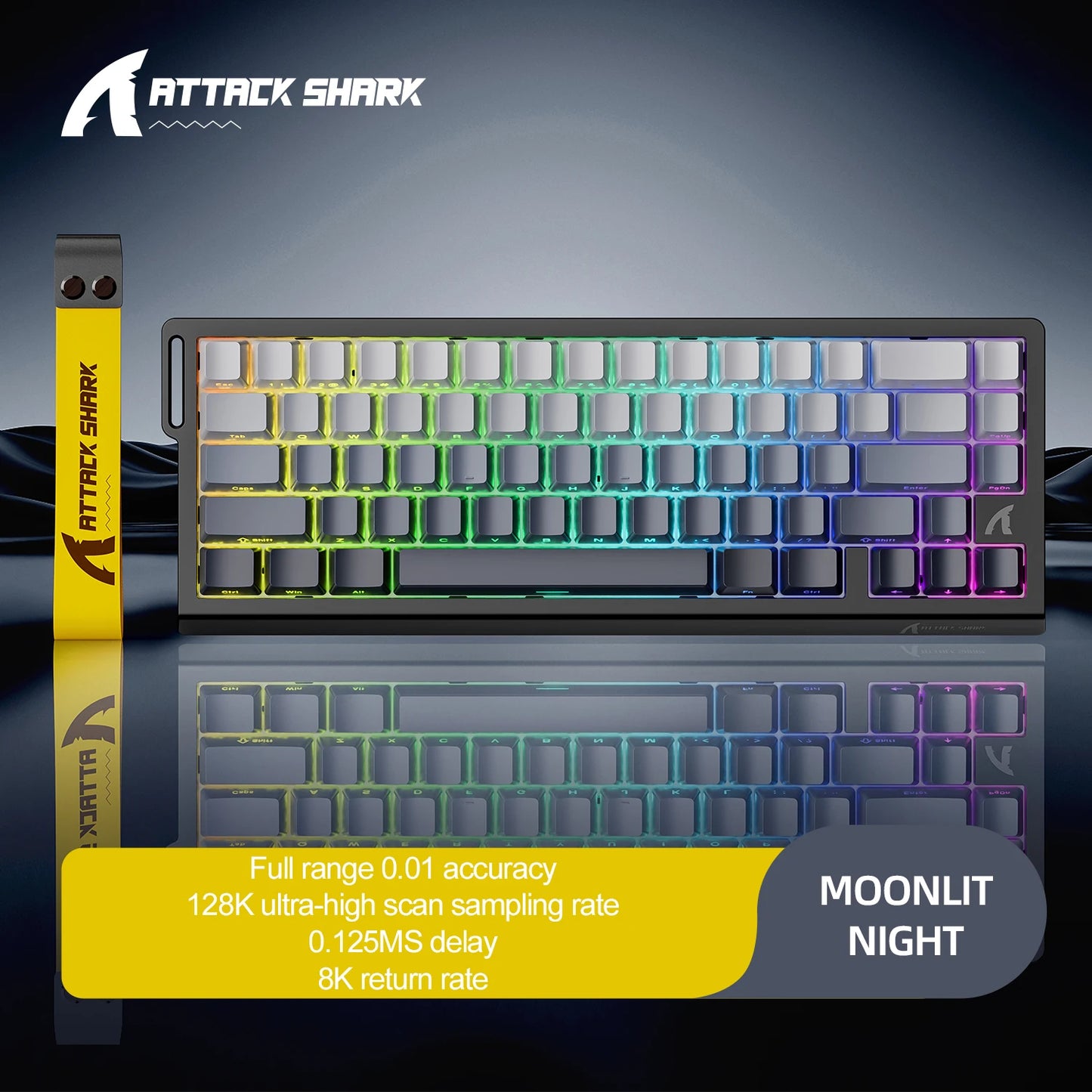 Magnetische Switch-Tastatur ATTACK SHARK X68HE kabelgebunden und FREEWOLF F68 kabelgebunden F68Pro kabellos für Pro-Gaming 8K Hz 0.01mm Rapid Trigger