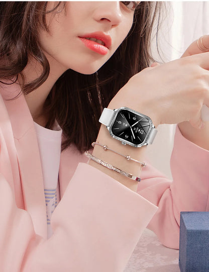 LIGE New Luxury Smart Watch Heart Rate Monitor Fashion Ladies Bracelet 2024 Bluetooth Call Smartwatch Womoen For Android IOS