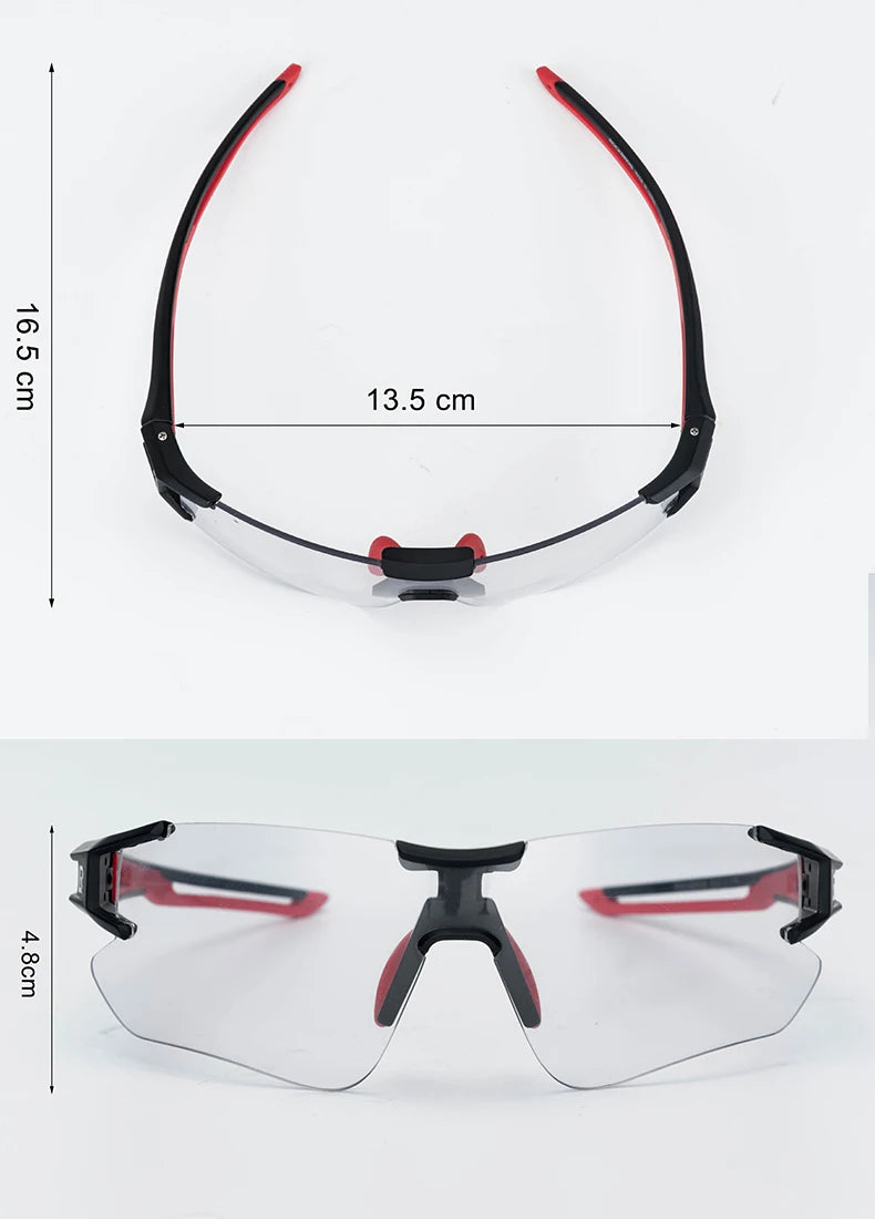 Ochelari de ciclism fotocromatici ROCKBROS, ochelari de soare pentru biciclete și sporturi în aer liber, ochelari cu schimbare de culoare, ochelari pentru MTB și biciclete de șosea, ochelari de protecție pentru biciclete