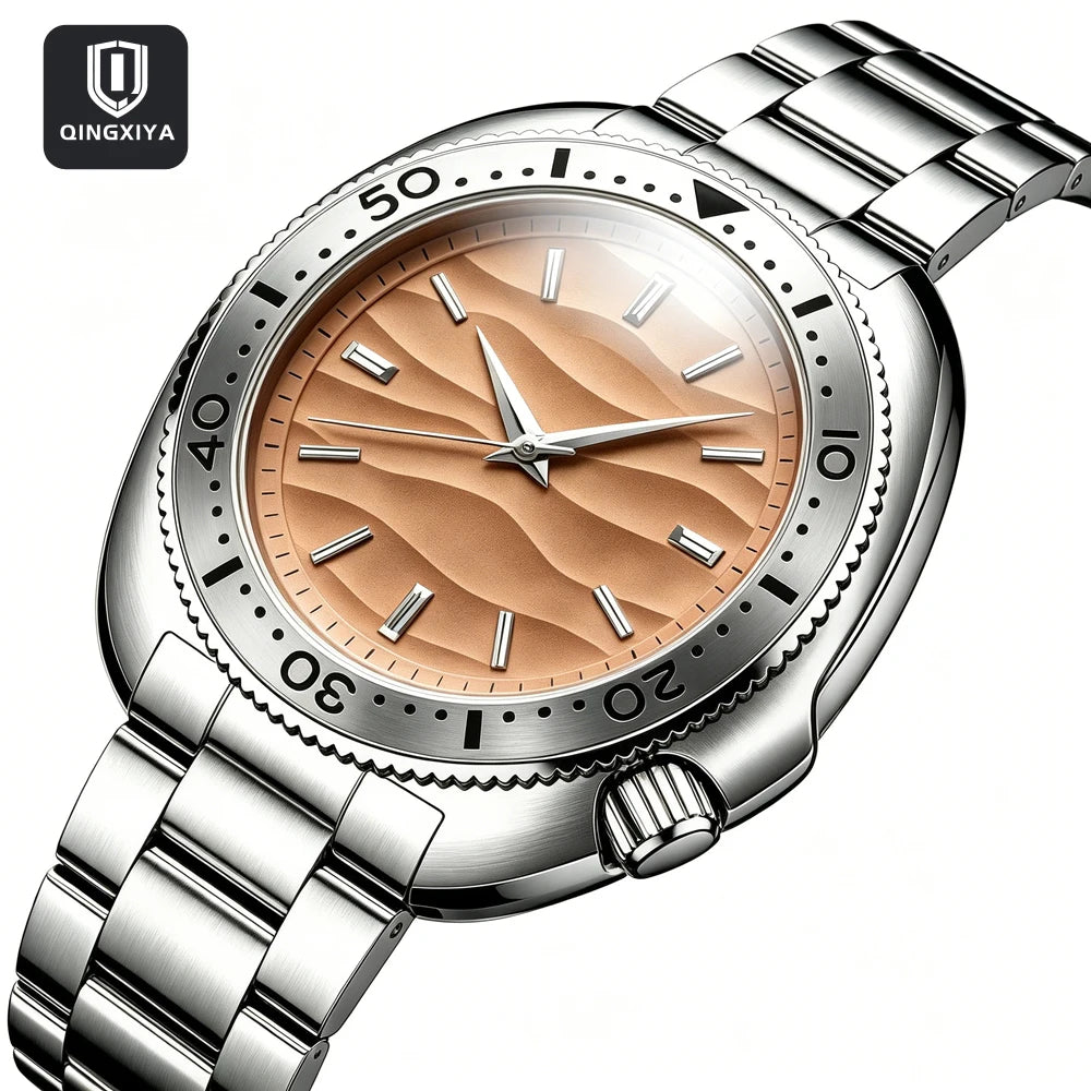 QINGXIYA New Luxury Military Man Watch Waterproof Men Watch Stainless Steel Quartz Men's Watches Reloj+box Relogio Masculino