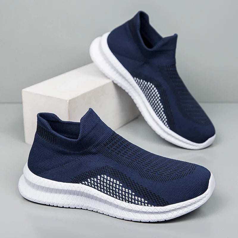 Lightweight Men's Walking Shoes Outdoor Soft Male Casual Shoes Flexible Breathable Men Loafers Slip-On Footwear Sneakers 39-48