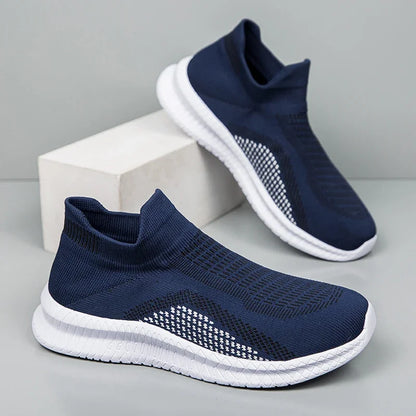Lightweight Men's Walking Shoes Outdoor Soft Male Casual Shoes Flexible Breathable Men Loafers Slip-On Footwear Sneakers 39-48