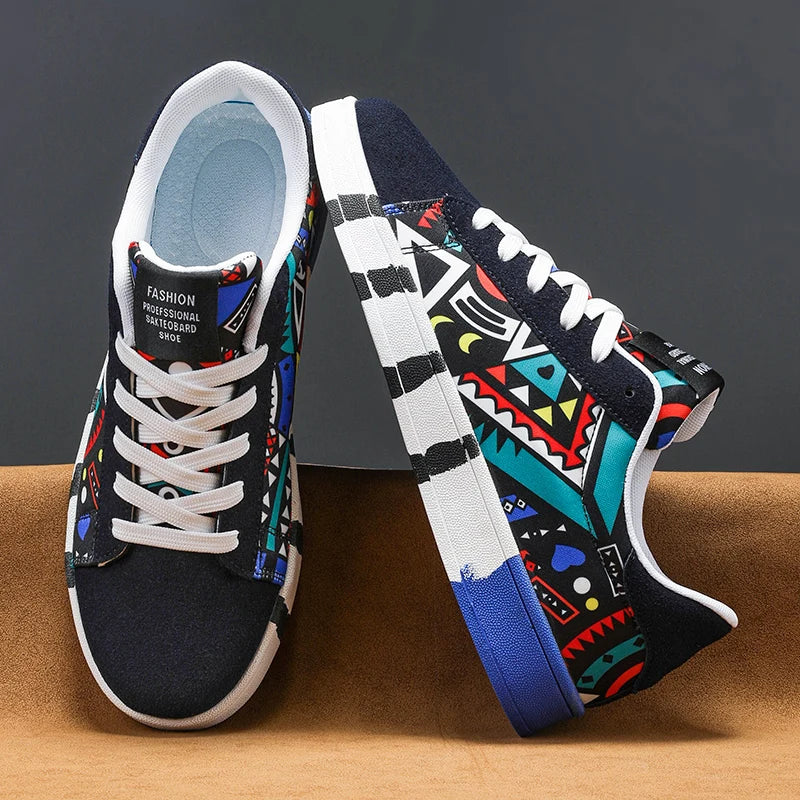 YRZL skateschoenen voor heren, canvas sneakers, casual ademende wandelschoenen, lichtgewicht platte herenschoenen, streetwear trend sportschoenen
