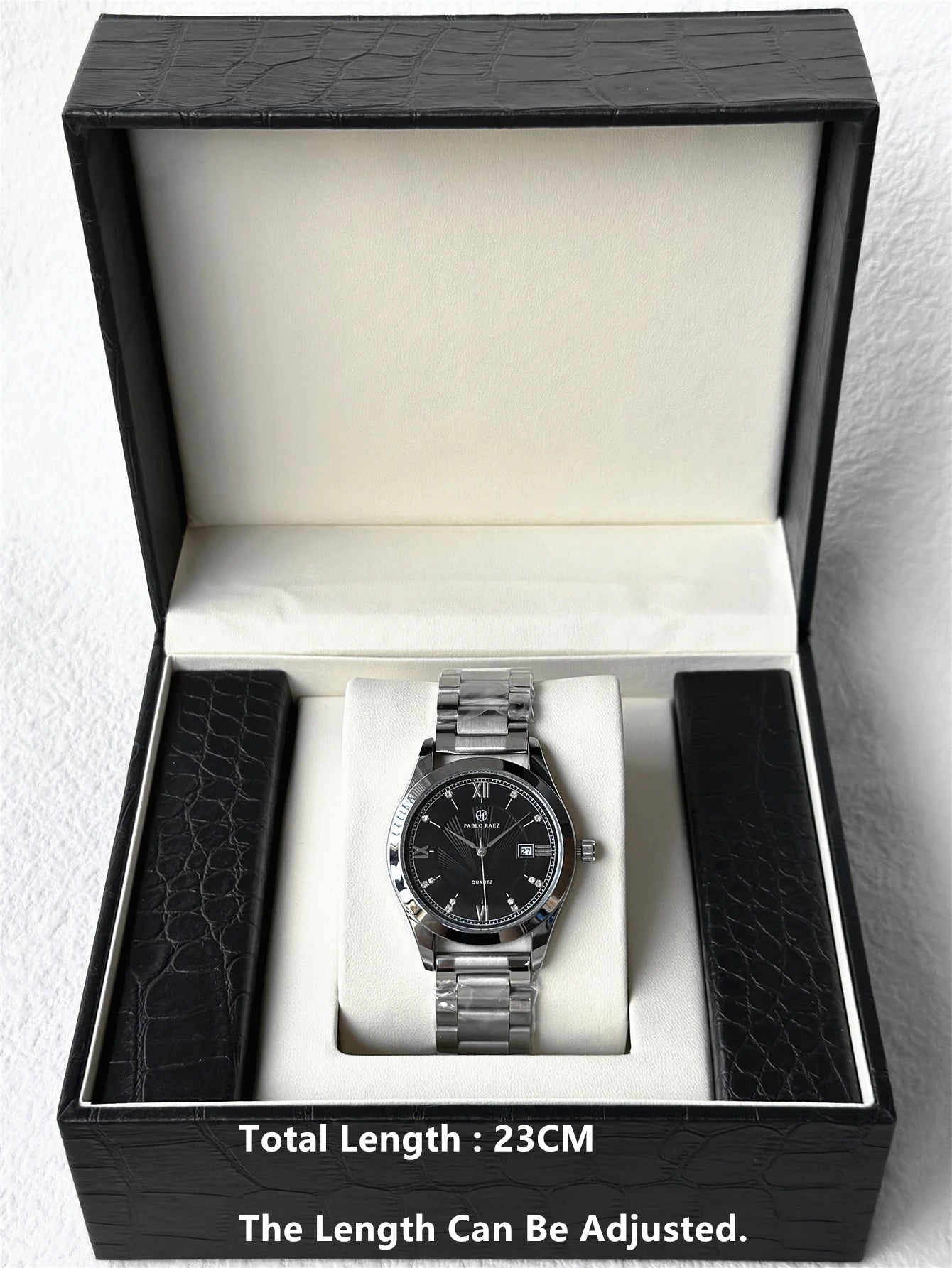 PABLO RAEZ Real Photos Brand Luxury Men's Watches Waterproof Luminous Date Watch Stainless Steel Fashion Quartz Man Wristwatch