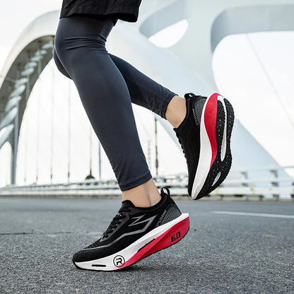 New Sports Shoes for Men & Women, Running Sneakers with Carbon Plate, Male Marathon Racing, Shock-Absorbing Athletics Training Shoes