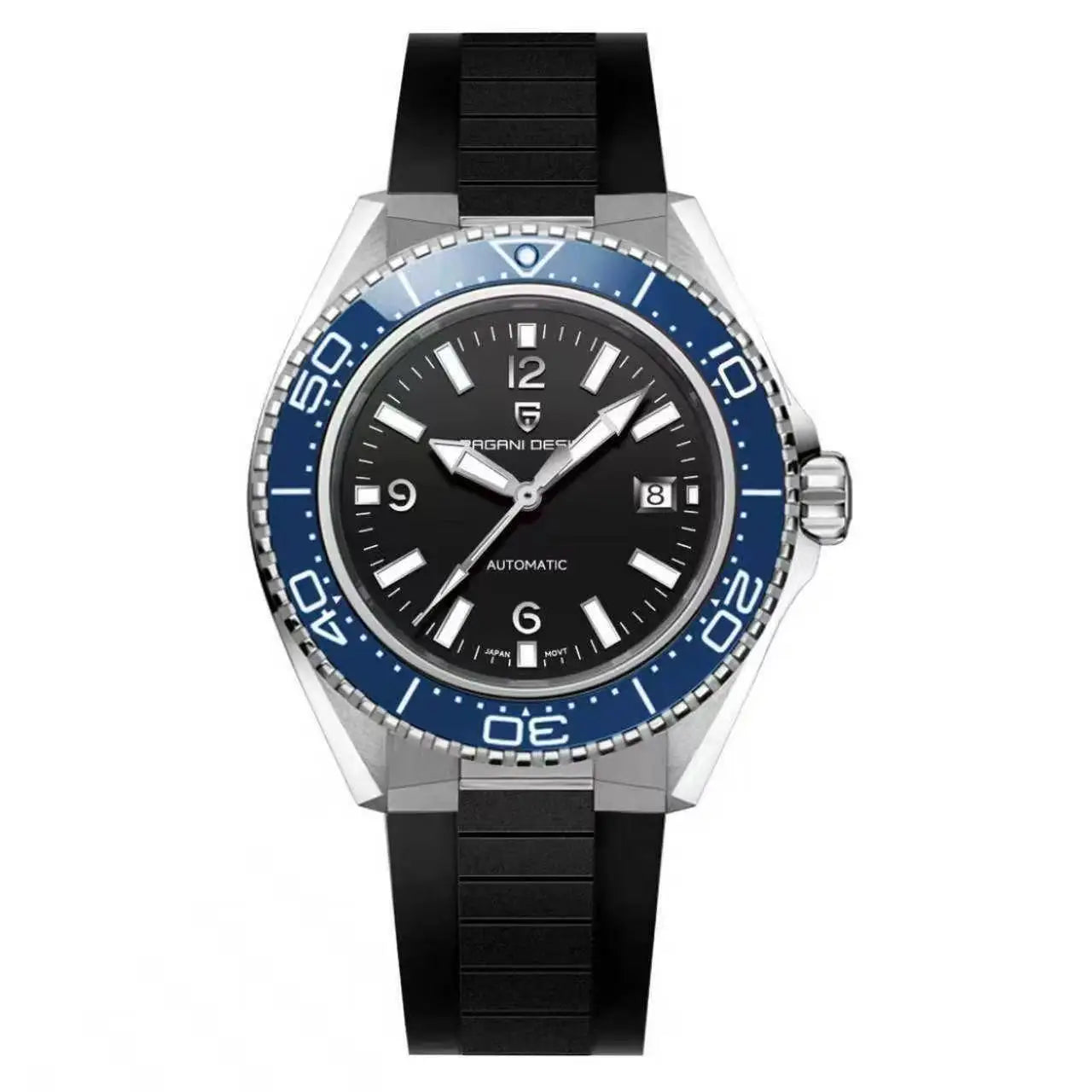 Pagani Design New Top Men's Mechanical Watch Luxury Sapphire Stainless Steel 100m Waterproof Ceramic Bezel Automatic Watch