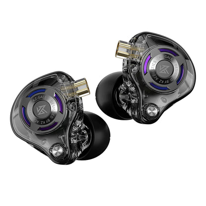 Auricolari IEM da gaming KZ Gale – In-ear monitor HiFi con driver super-lineare e cavo 2 pin rimovibile placcato argento