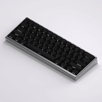 Black Side Engraved Translucent Keycap PBT 130 Key OEM Keyboard Keychain Compatible with 61/75/87/104/108 Mechanical Keyboards