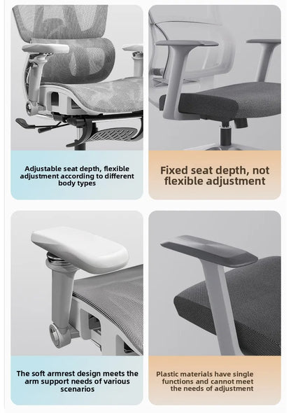 Přenosná minimalistická ergonomická židle s 10D područkami – počítačová, kancelářská, studijní a herní židle Gravity, pevná a odolná