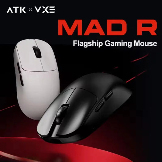 ATK VXE MAD R MAJOR Gaming Mouse Wireless 8K, PAW3950/3395 Sensor, Ultra-Lightweight Ergonomic Gaming Mouse, Dual-Mode RGB Gaming Mouse