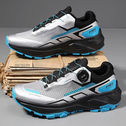 Men's Running Shoes Outdoor Mesh Breathable Mountain Off-Road Climbing Shoes Wear-Resistant Cozy Fashion Sneakers for Men