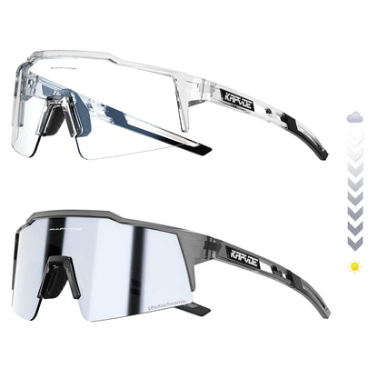 KAPVOE Photochromic Cycling Sunglasses for Men Glasses Fashion Mountain Bicycle Road Speed Cool Goggles Sports MTB Bike Eyewear