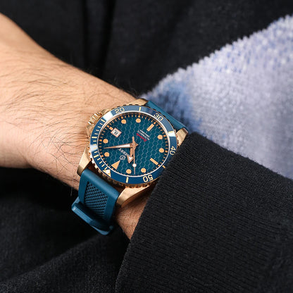 Boderry Bronze Watch Seaturtle Titanium Diver Luxury Wristwatch Automatic Mechanical Wristwatch Sport 200M Waterproof Luminous