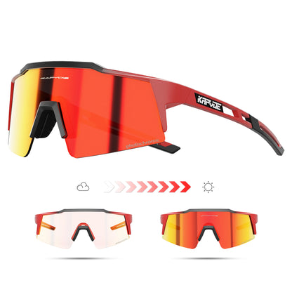 Ochelari de soare fotocromatici Kapvoe pentru ciclism, ochelari pentru bărbați, ochelari de modă, pentru bicicletă de munte, pentru ciclism în aer liber, pe șosea, ochelari de protecție, ochelari sportivi, MTB, bicicletă