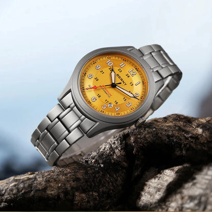BERNY Titanium Automatic Men's Field Watches Date Sapphire Super Luminous Sports Easy Read Outdoor 10ATM Mechanical Watch