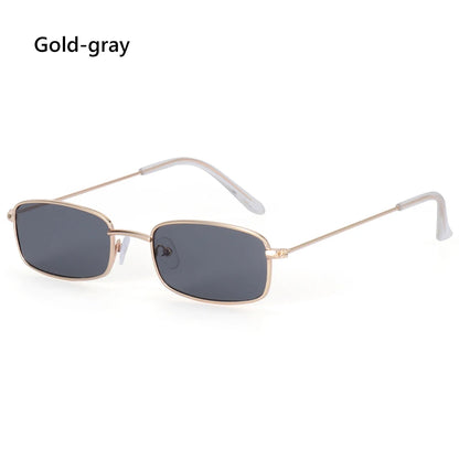 Fashion Small Rectangle Sunglasses Men Women Vintage Square Driving Sun Glasses Luxury Brand Metal Frame Eyewear