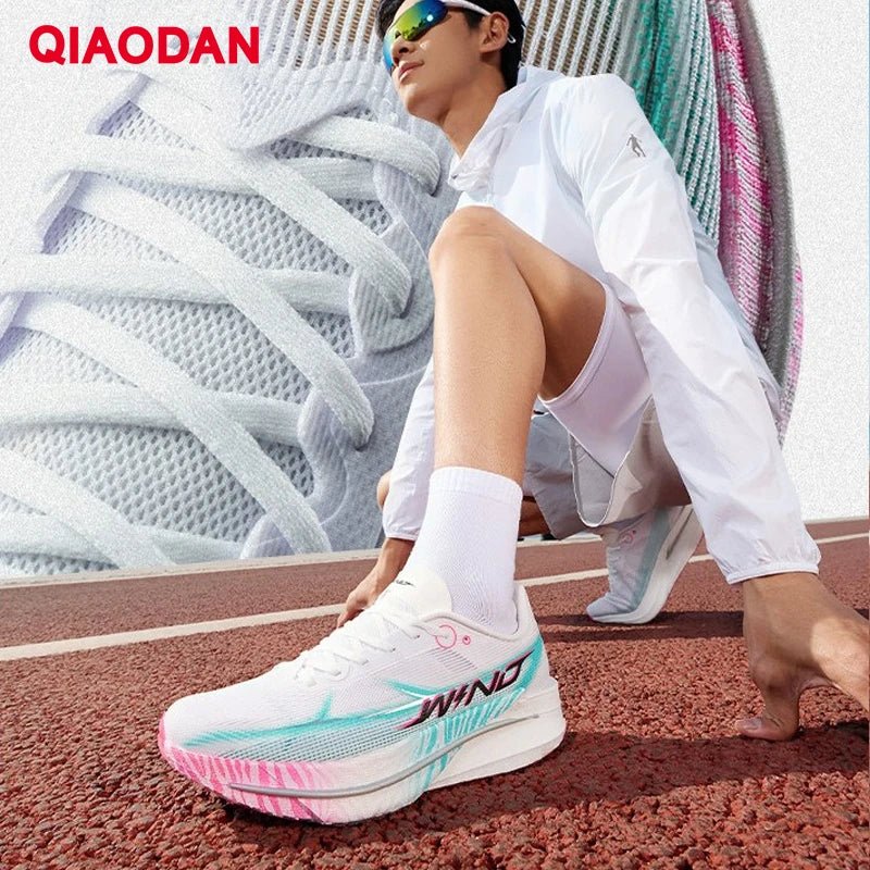 QIAODAN Men's Trail Running Shoes 2026 WIND 4 Jogging Sport Shoes GYM Mesh Breathable Athletic Running Sneakers QDB023262298