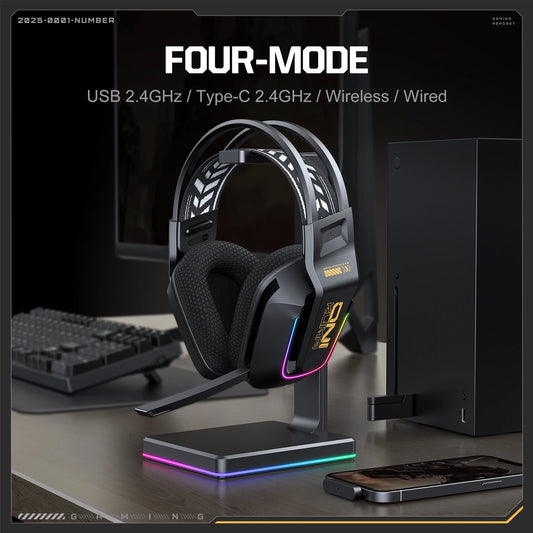 Auriculares gaming inalámbricos ONIKUMA GT828 Bluetooth 5.3 RGB con micrófono, cancelación de ruido y conexión de 4 modos para PC, PS5 y portátil