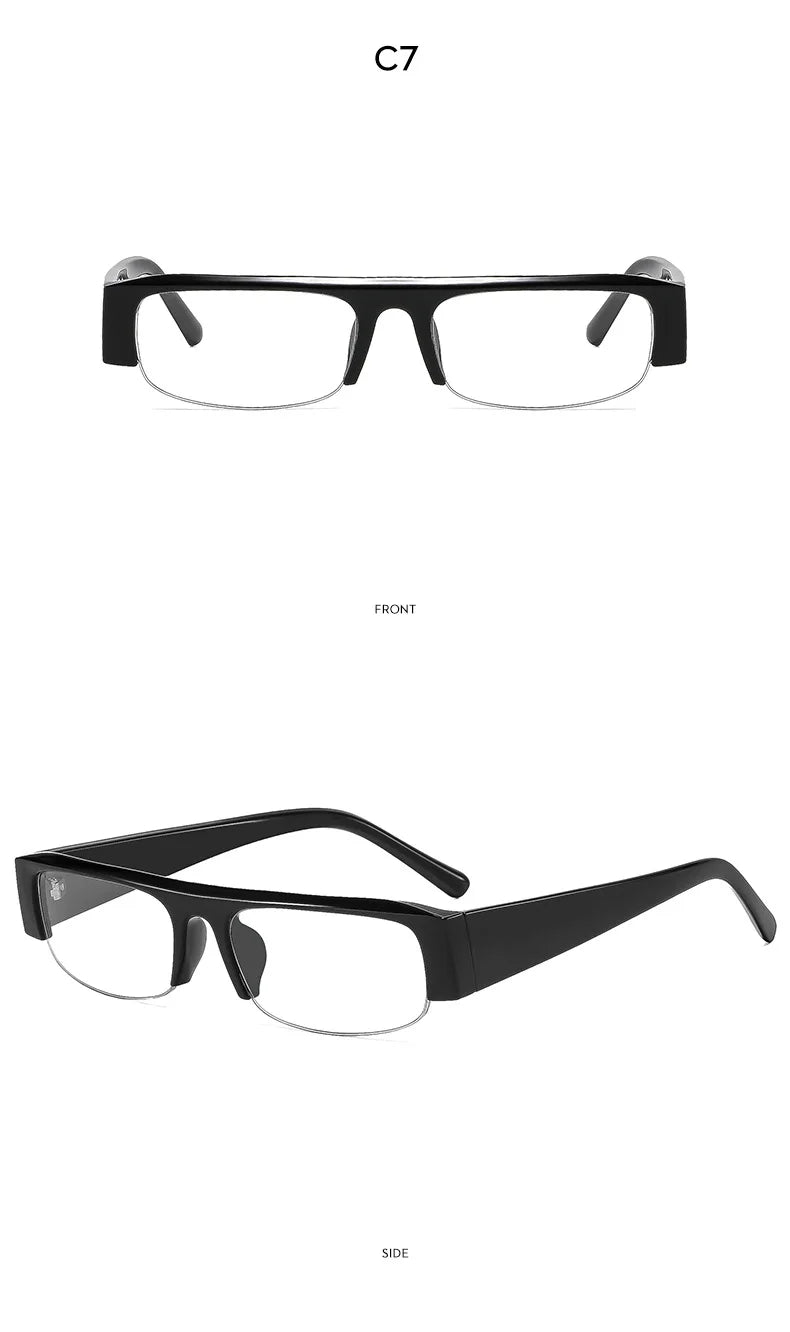 ochelari de soare vintage, mici, dreptunghiulari, cu jumătate de ramă, negri, cu lentile în degrade leopard, pentru femei, ochelari de soare la modă pentru condus