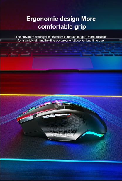AULA SC550 gamingmus 2.4G trådlös makromus RGB-bakgrundsbelysning ergonomisk design e-sportmus PC-tillbehör