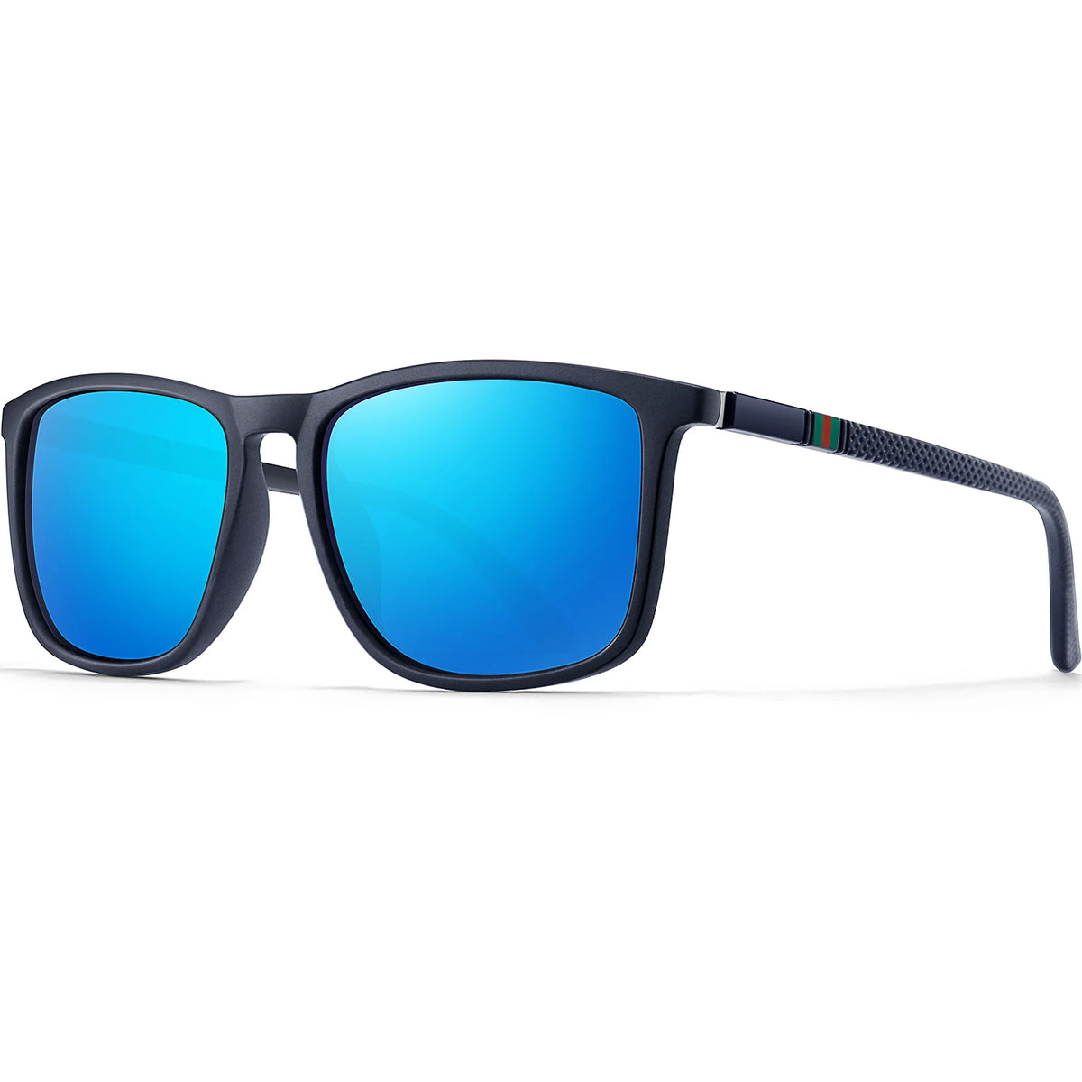 Ochelari de soare polarizați clasici, pătrați, unisex, UV400, ușori, pentru condus, pescuit, activități în aer liber și călătorii
