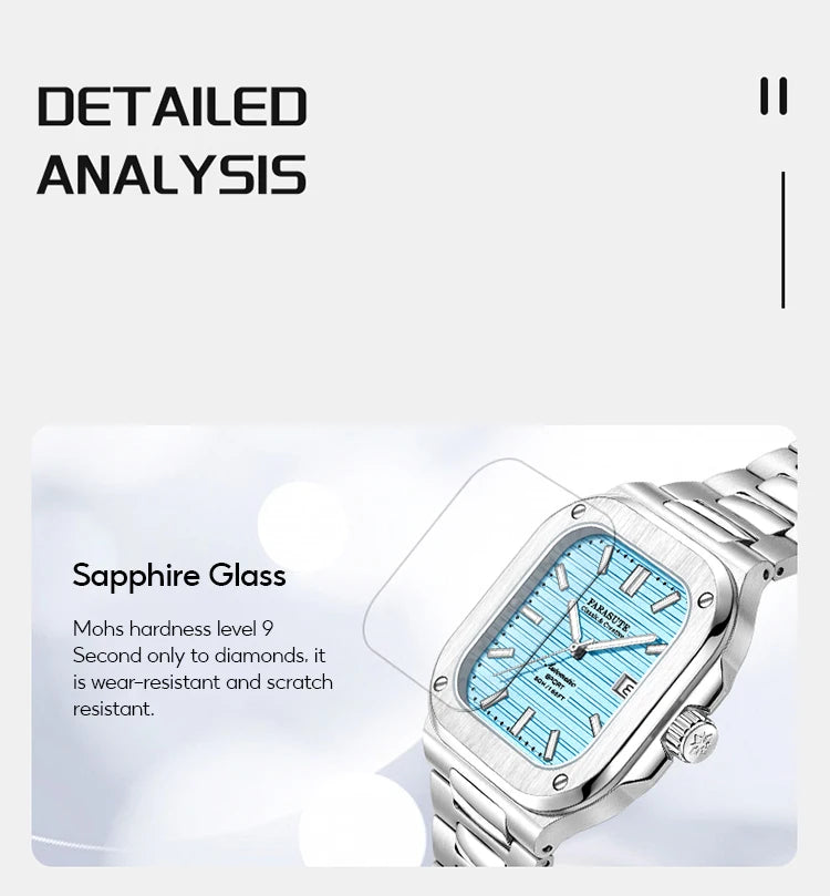 FARASUTE Automatic Mechanical Luxury Men's Watch Miyota9019 Movement Ultrathin 8.9mm Luminous 5ATM Waterproof Wristwatches Male