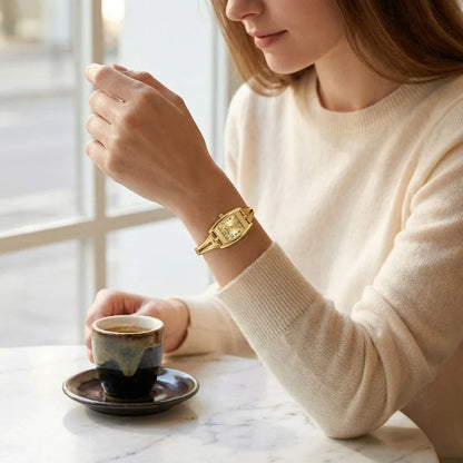 New Women's Bracelet Watch Top Brand Fashion Golden Quartz Ladies Watch Luxury Elegant Female Clock Gift for Woman Reloj Mujer