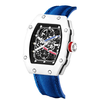 Neue ultraflache, tonnenförmige Quarzuhr für Herren – modisch, meistverkauft, Luxus-Marken-Herrenuhr