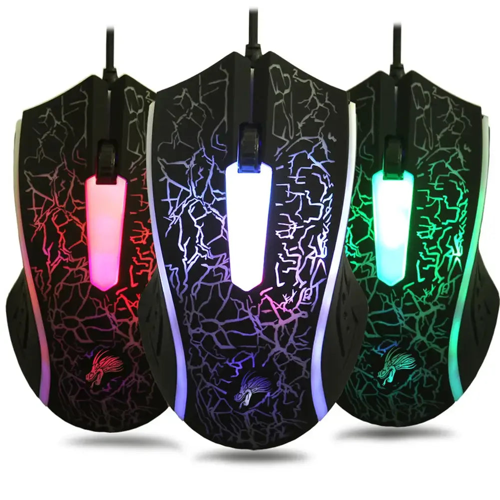 2400 DPI USB Wired Gaming Mouse LED Backlit Professional Gamer Mice Ergonomic Computer Mouse for PC Laptop Macbook