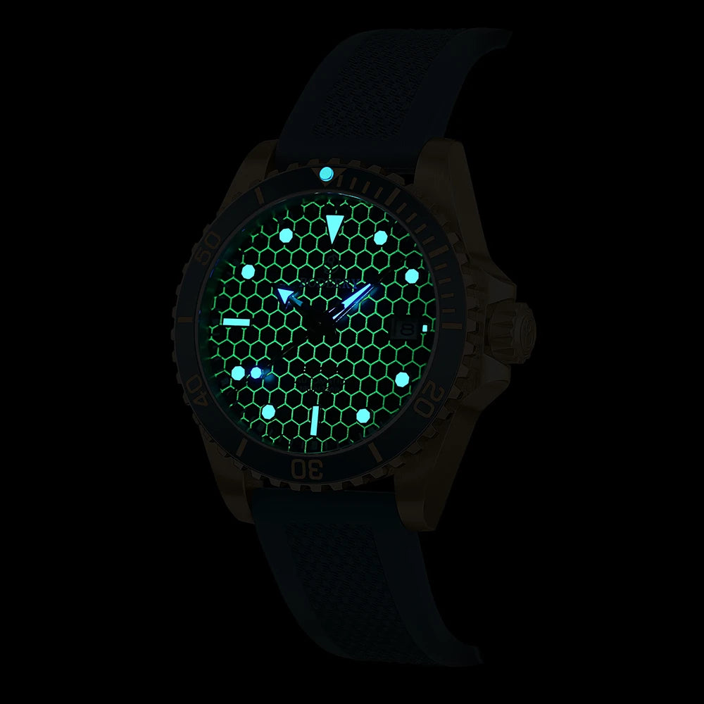 Boderry Bronze Watch Seaturtle Titanium Diver Luxury Wristwatch Automatic Mechanical Wristwatch Sport 200M Waterproof Luminous