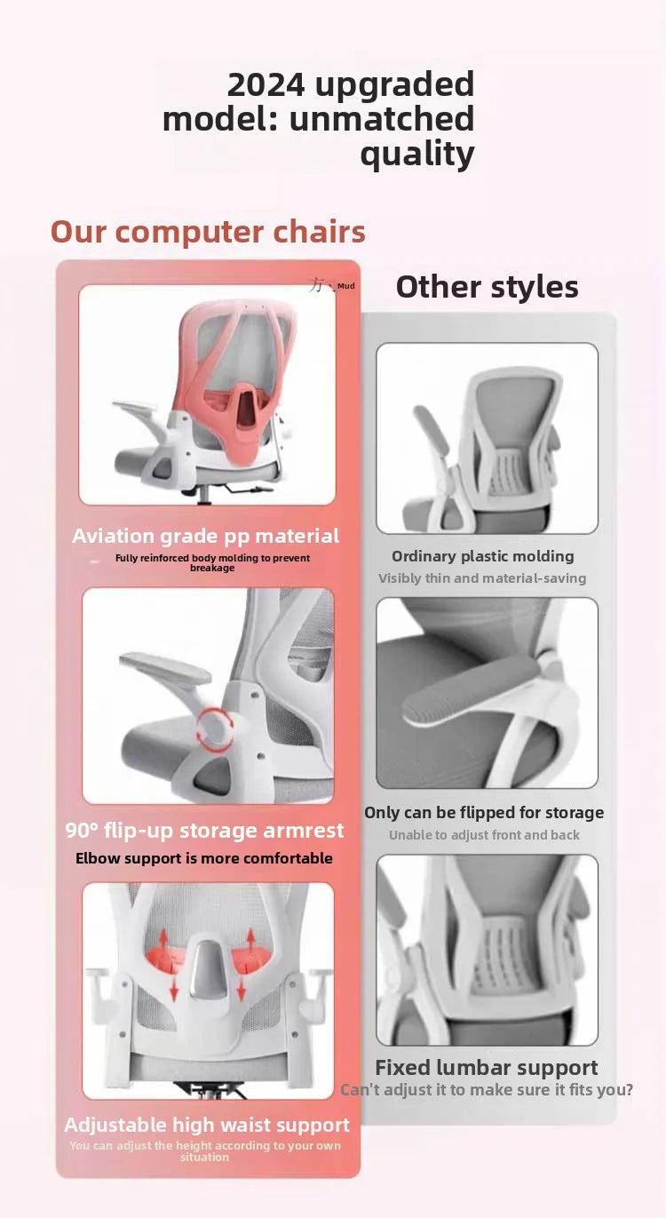 Ergonomic Gaming Chair for Office Home Dorm Robe Rest Long Hours Comfort Support Adjustable Height Keyboard Mouse Compatible