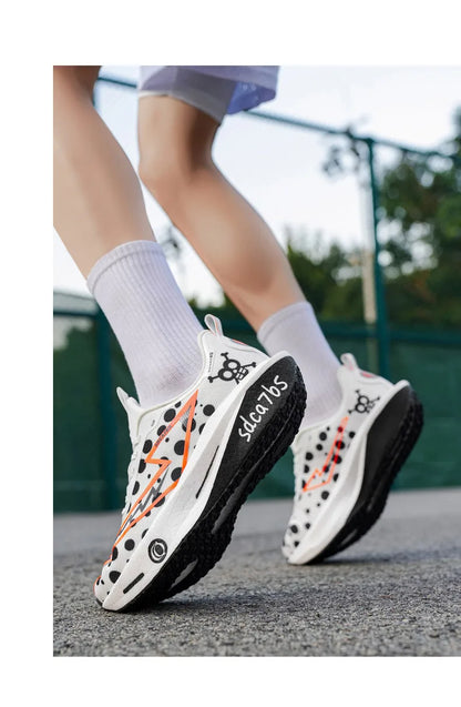 Running Shoes with Carbon Plate for Men, Marathon Sports Specialty, Breathable, Lightweight, Comfortable Athletic Outdoor Sneakers for Women