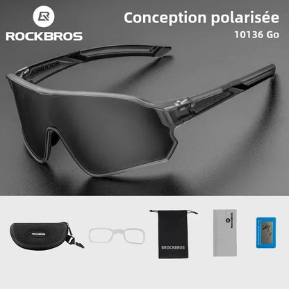 Ochelari de soare polarizați ROCKBROS, ochelari de protecție pentru sport, ochelari pentru bicicletă, drumeții în aer liber, camping, golf, ochelari de ciclism, UV400
