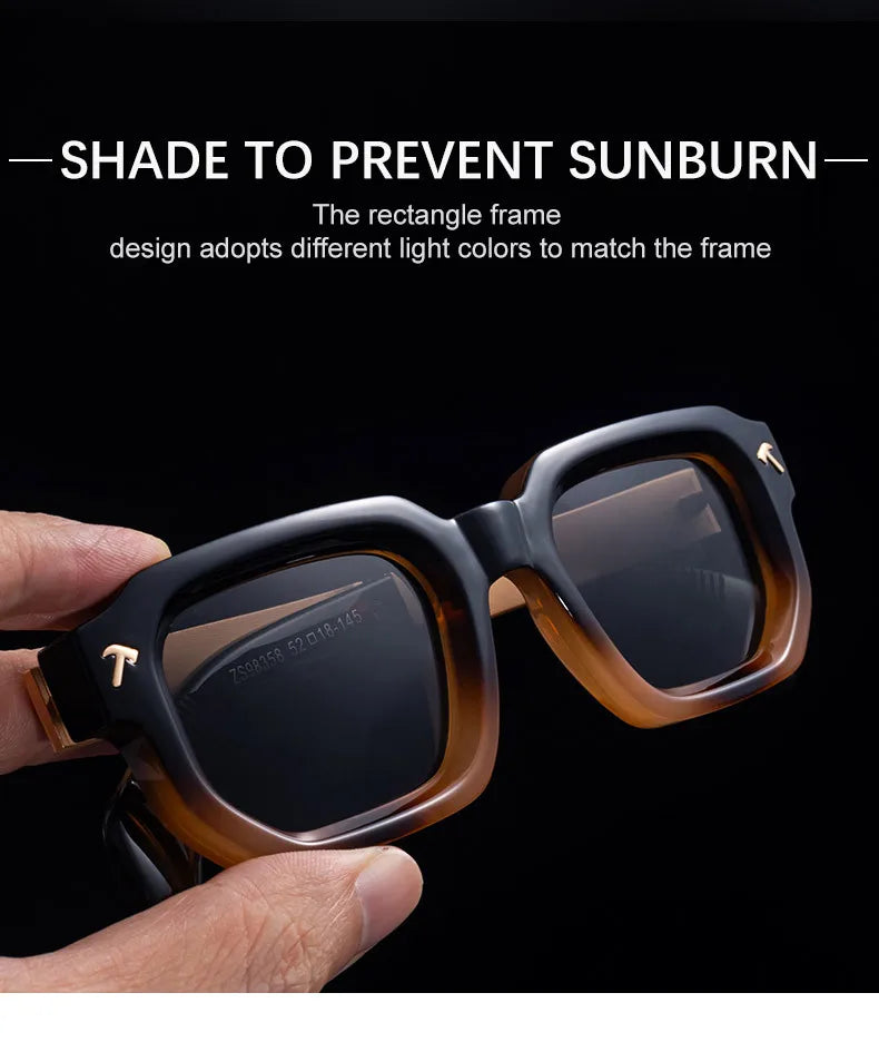 Ochelari de soare polarizați, pătrați, în stil punk, pentru bărbați, de marcă de lux, clasici, dreptunghiulari, cu protecție UV400, pentru șofat, la modă, pentru activități în aer liber