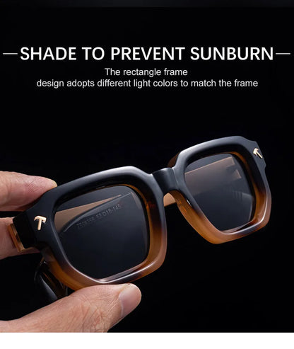 Ochelari de soare polarizați, pătrați, în stil punk, pentru bărbați, de marcă de lux, clasici, dreptunghiulari, cu protecție UV400, pentru șofat, la modă, pentru activități în aer liber