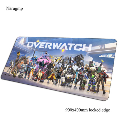 Podkładka pod mysz Overwatch, mata na biurko 900x400x3mm, duża gamingowa podkładka pod mysz i klawiaturę, prezent dla gracza PC na urodziny