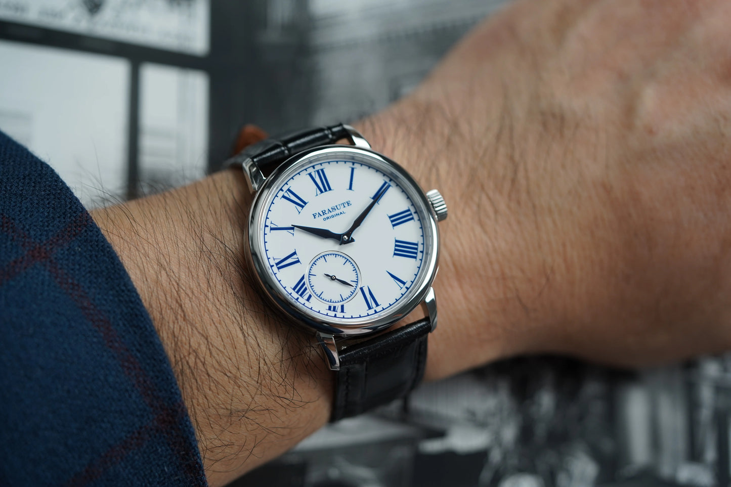 FARASUTE New 39mm Manual Customized Mechanical Movement Watch Men Casual Power Reserve 80 hours Sapphire Wristwatch reloj hombre