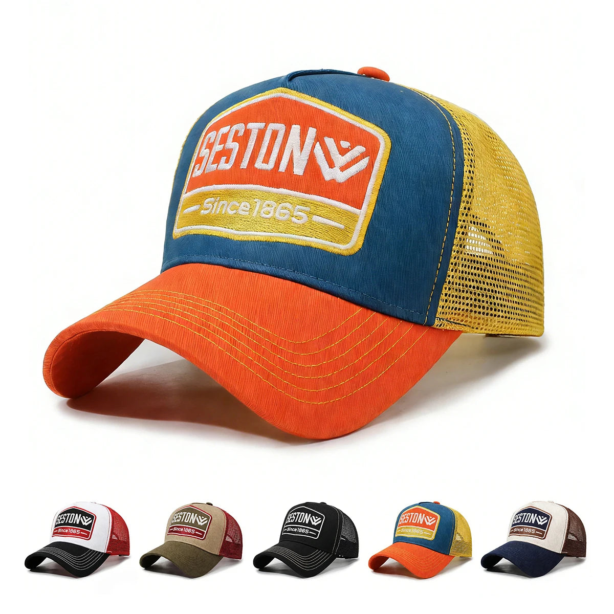 Branded Hats for Men, Suitable for Spring and Summer, Baseball Caps for Large Head Sizes, Make You Look Younger, Make Your Face Look Smaller, Sun Protection Caps