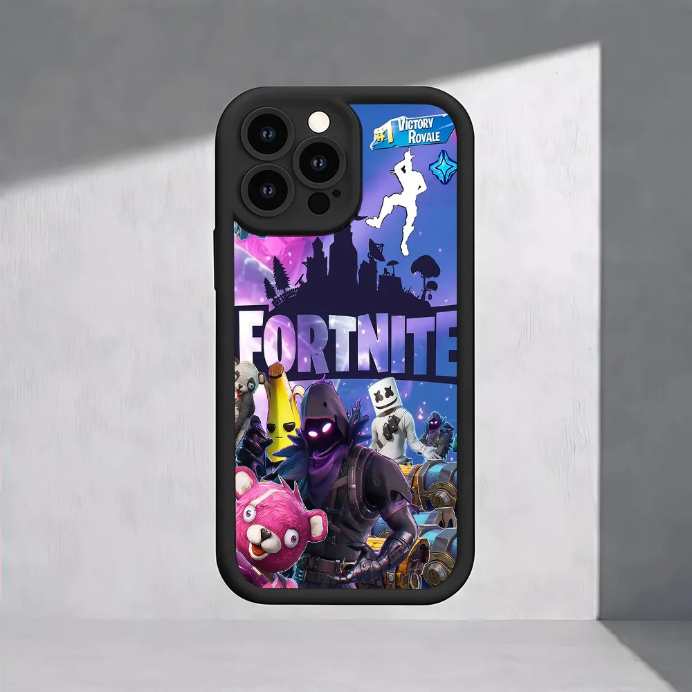 F-Fortnite Game Phone Case for iPhone 17e 17 16e 16 15 14 13 12 11 Air Pro Max Mini XR XS X 7 8 6 6s Plus Soft TPU Back Cover