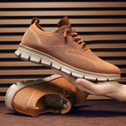 New men's large-sized casual shoes - Fly-Weave mesh breathable sports shoes, lightweight and slip-resistant men's shoes