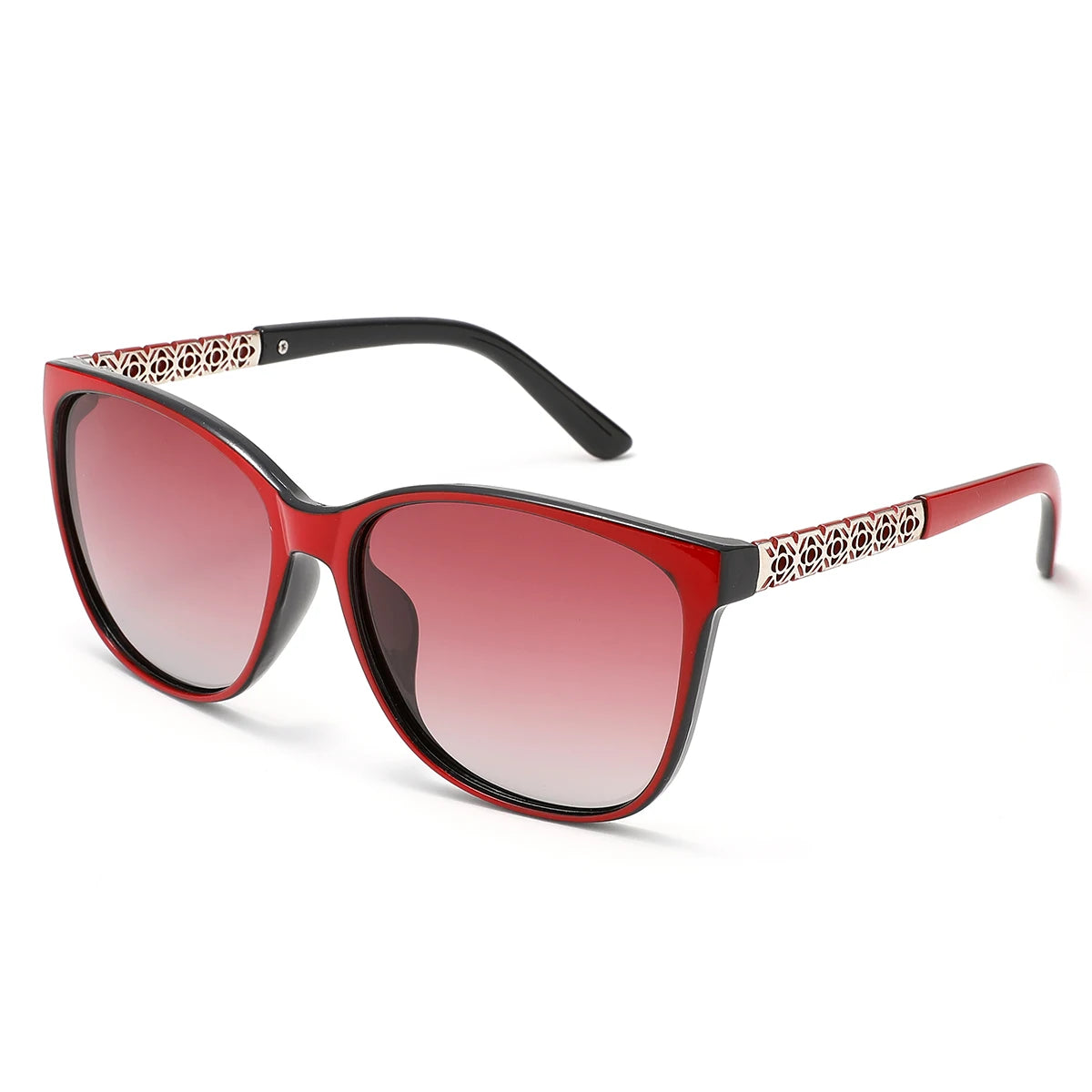 Ochelari de soare polarizați KROKODIL pentru femei, ochelari de soare pătrați la modă, ramă unisex, protecție UV400, set cu cutii