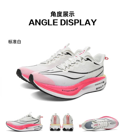 Men’s Running Shoes with Carbon Board, Specialty Marathon Sports, Breathable, Lightweight, Comfortable Women’s Athletic Non-Skid Sneakers