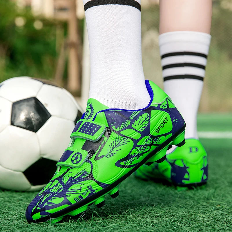Soccer Cleats for Men and Women Breathable Lightweight Anti-Slip Firm Ground for Outdoor Football Training Match Sports