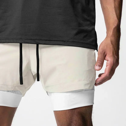 Dragon Ball Men's Double Shorts Vegeta Japanese Anime Summer Fake Two-piece Sports Shorts 2-in-1 Harajuku Y2K Fitness Pants