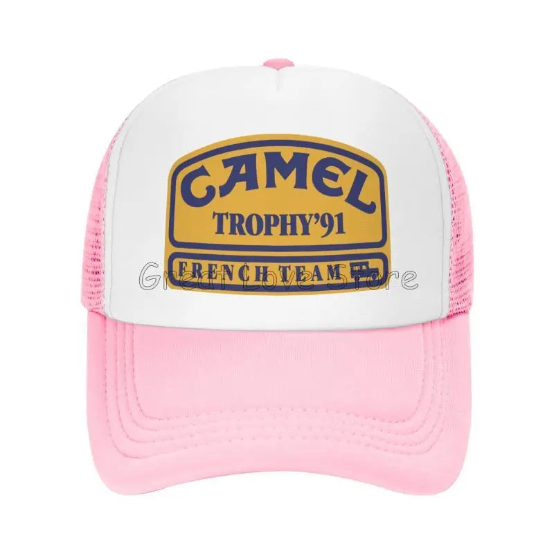 Camel Trophy 91 Print Baseball Cap Unisex Sun Visors Hat Summer Hip Hop Hats for Men Women Outdoor Breathable Mesh Snapback Caps