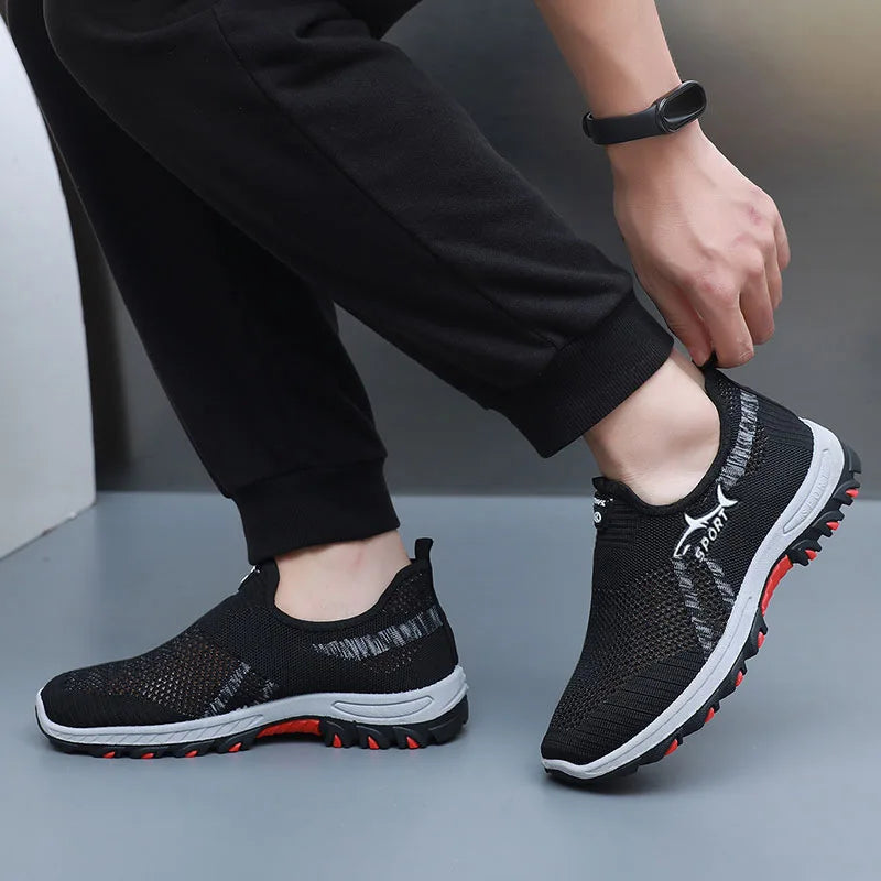 Zomerse herensneakers sportieve mesh herenschoenen ademende sportschoenen canvas lichtgewicht sneakers goedkope schoenen uitverkoop