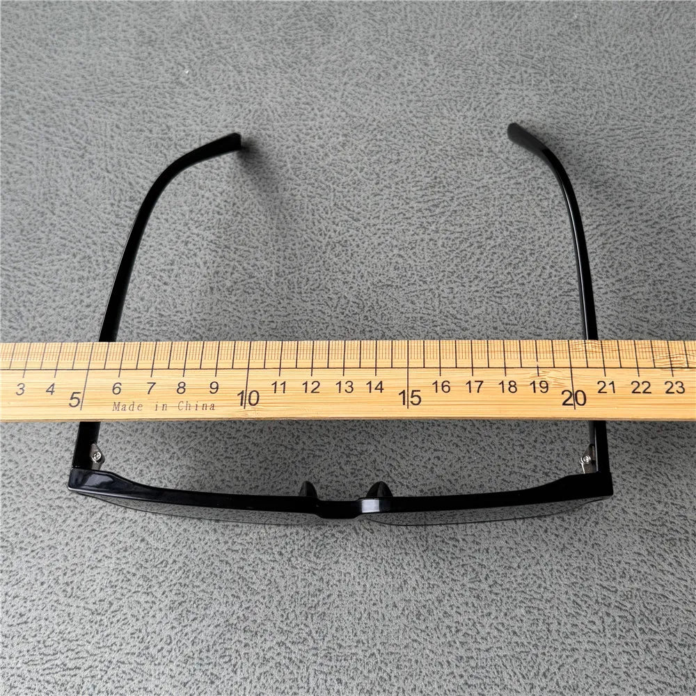 Vazrobe 160 mm Ochelari de soare supradimensionați pentru bărbați, polarizați, negri, unisex, cu ramă mare și groasă, mărime XXL