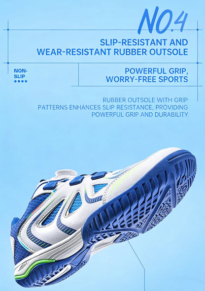 Table Tennis Shoes Couples' Lightweight Sports Badminton Shoes Non-Slip Outdoor Men's Breathable Competition Training Sneakers