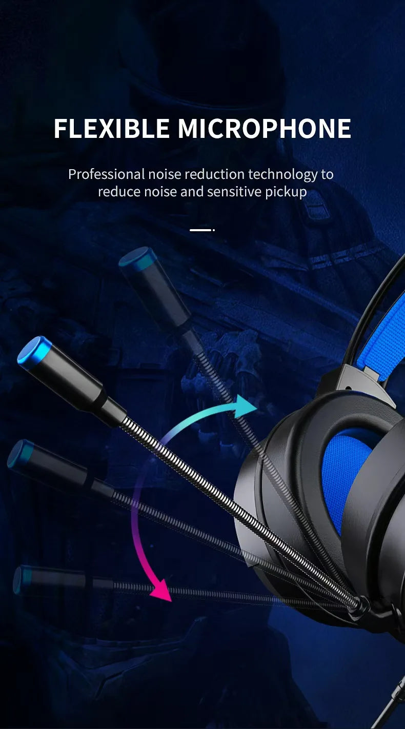 G58 Gaming Headset Wired 7.1 Channel PUBG Headset for Computer Laptop