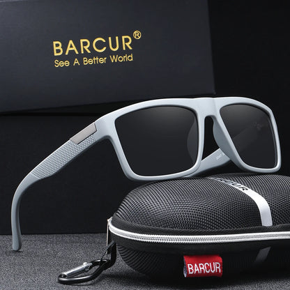 BARCUR Ochelari de soare simpli și confortabili, în stil business, pentru călătoriile zilnice, cu protecție UV, ambalaj de marcă